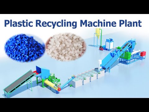 Vídeo 3D de línea de granulación de plástico | máquina de reciclaje de plástico | ¿Cómo se peletiza el plástico?