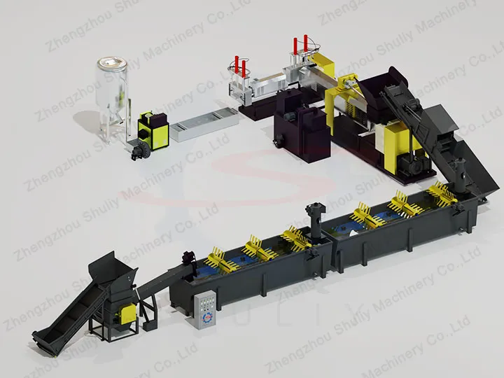 waste plastic pelletizing line