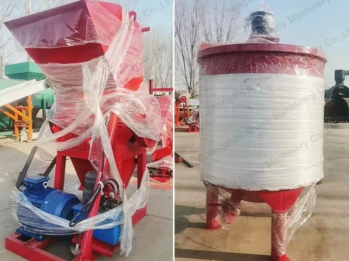 Plastic bottle crusher & hot washing tank