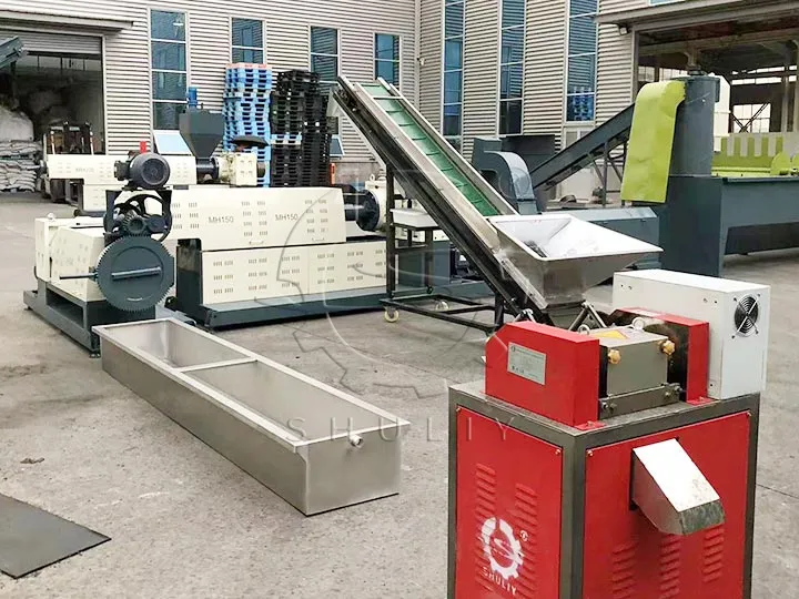 plastic granulating line