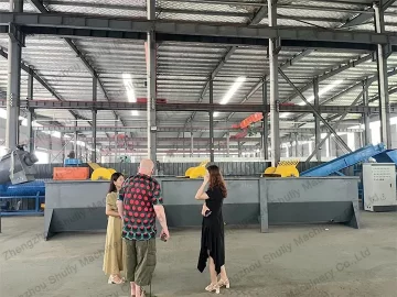 client in plastic recycling plant