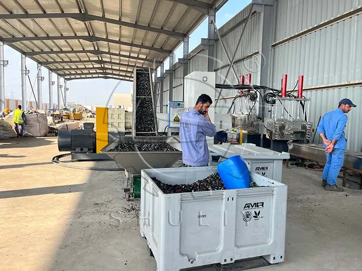 waste plastic granules making machine