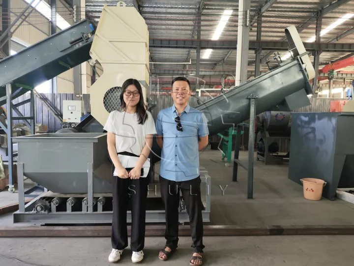 Bhutan customers visited our plastic waste machine