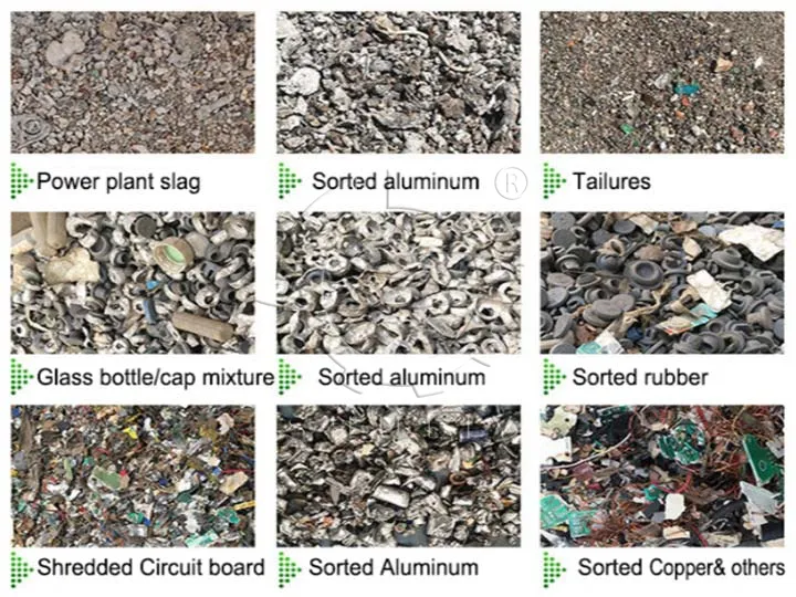 Сортировка различных материалов