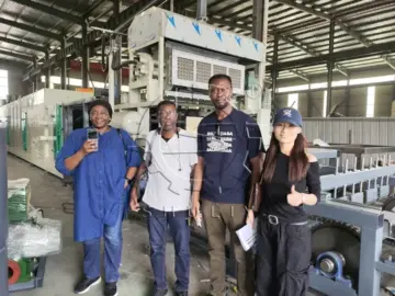 Benin Customer Visit for Egg Tray Equipment Factory Inspection