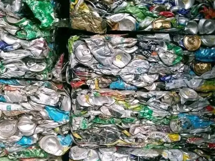 Compressed aluminum cans