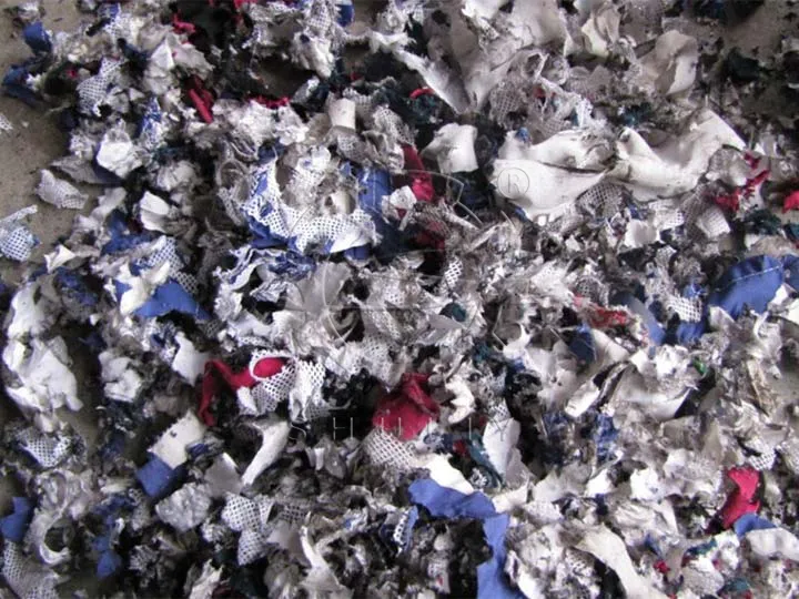 Shredded fabric